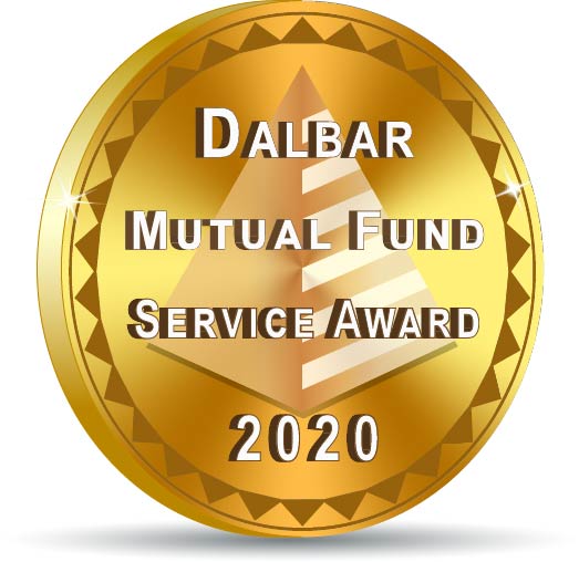 Dalbar Mutual Fund Service Award 2020 Seal